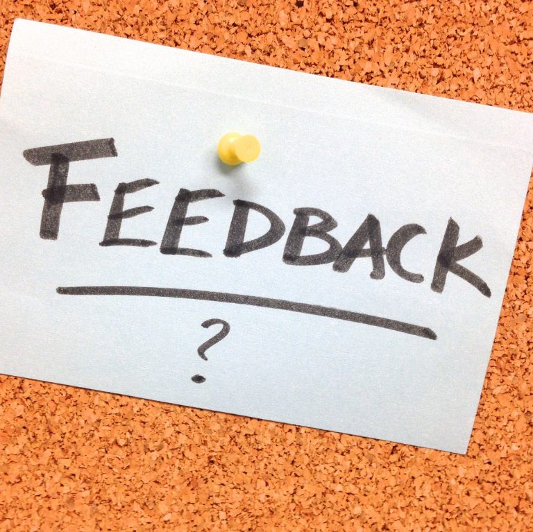 We Appreciate Your Feedback