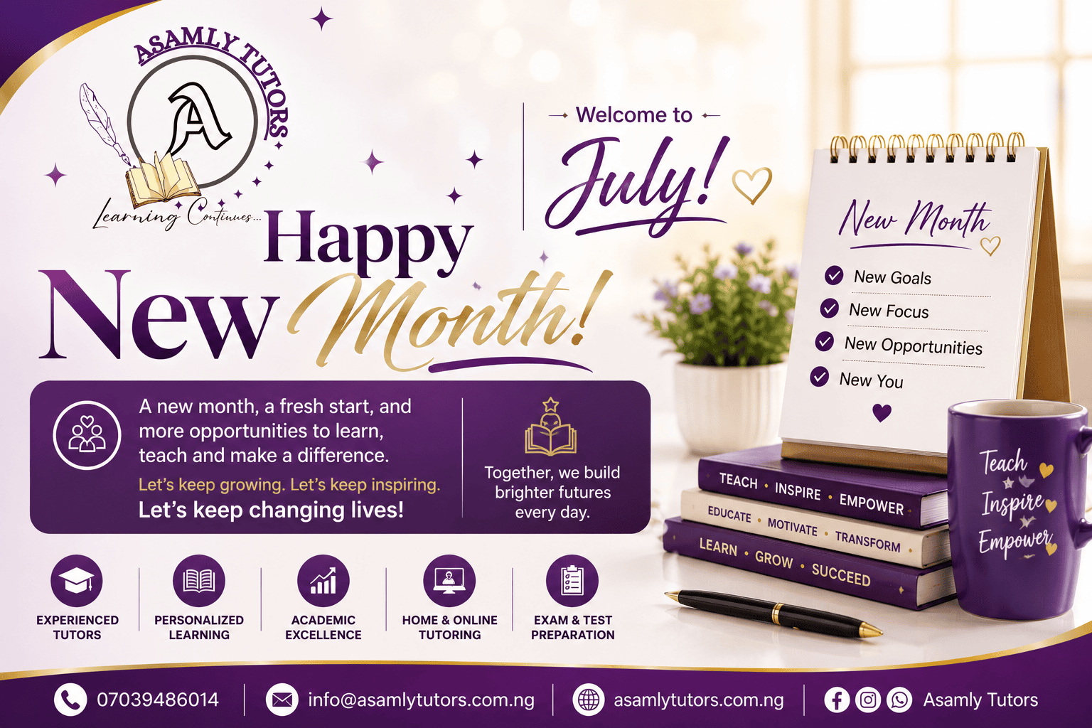 🌟 Happy New Month, Amazing Tutors! 🌟